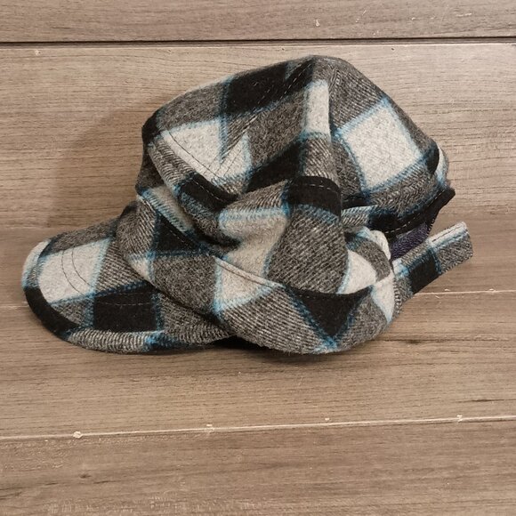 Broner Plaid Flannel Mens Winter Hat One Size Adjustable Hook & Loop Strap - Picture 4 of 9